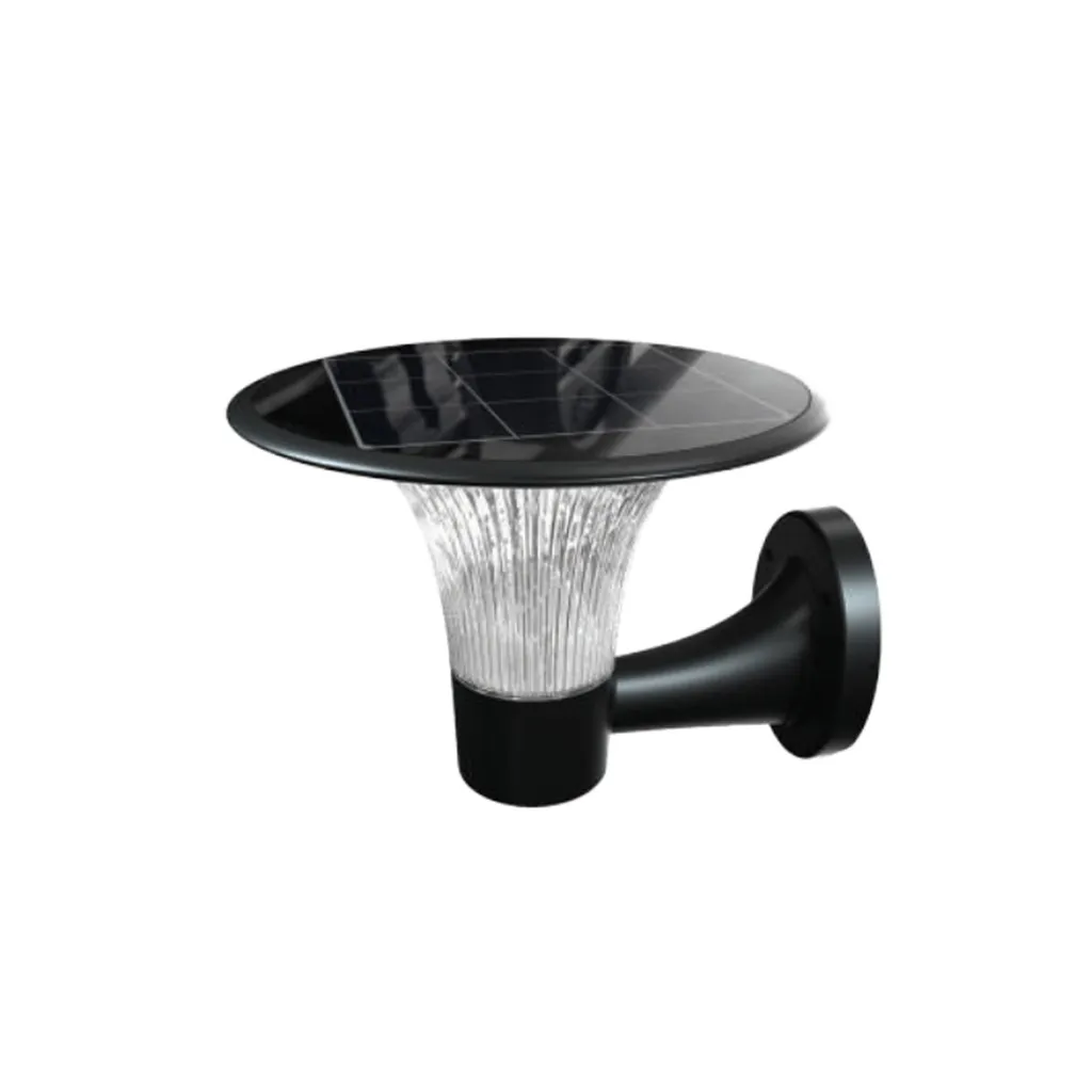 V-TAC Lampada LED Solare 15W da Muro con Batteria LiFePO4 3.2V Colore Nero CCT: 6000K+4000K IP65 - immagine 1