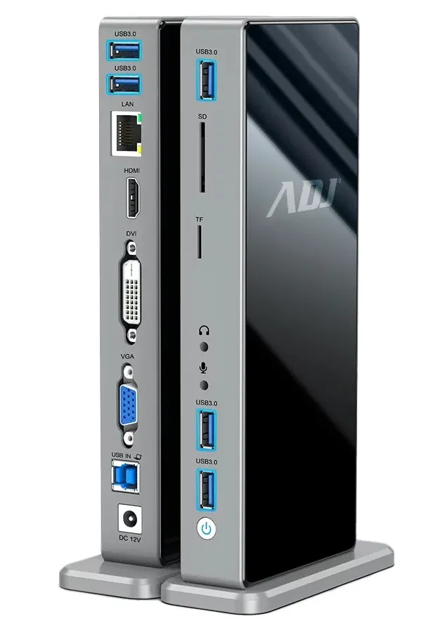 Docking Station 15In1 Usb3.0 York Hdmi+Dvi+Vga+Lan+5*Usb+Sd/Tf+3.5Mm - immagine 1