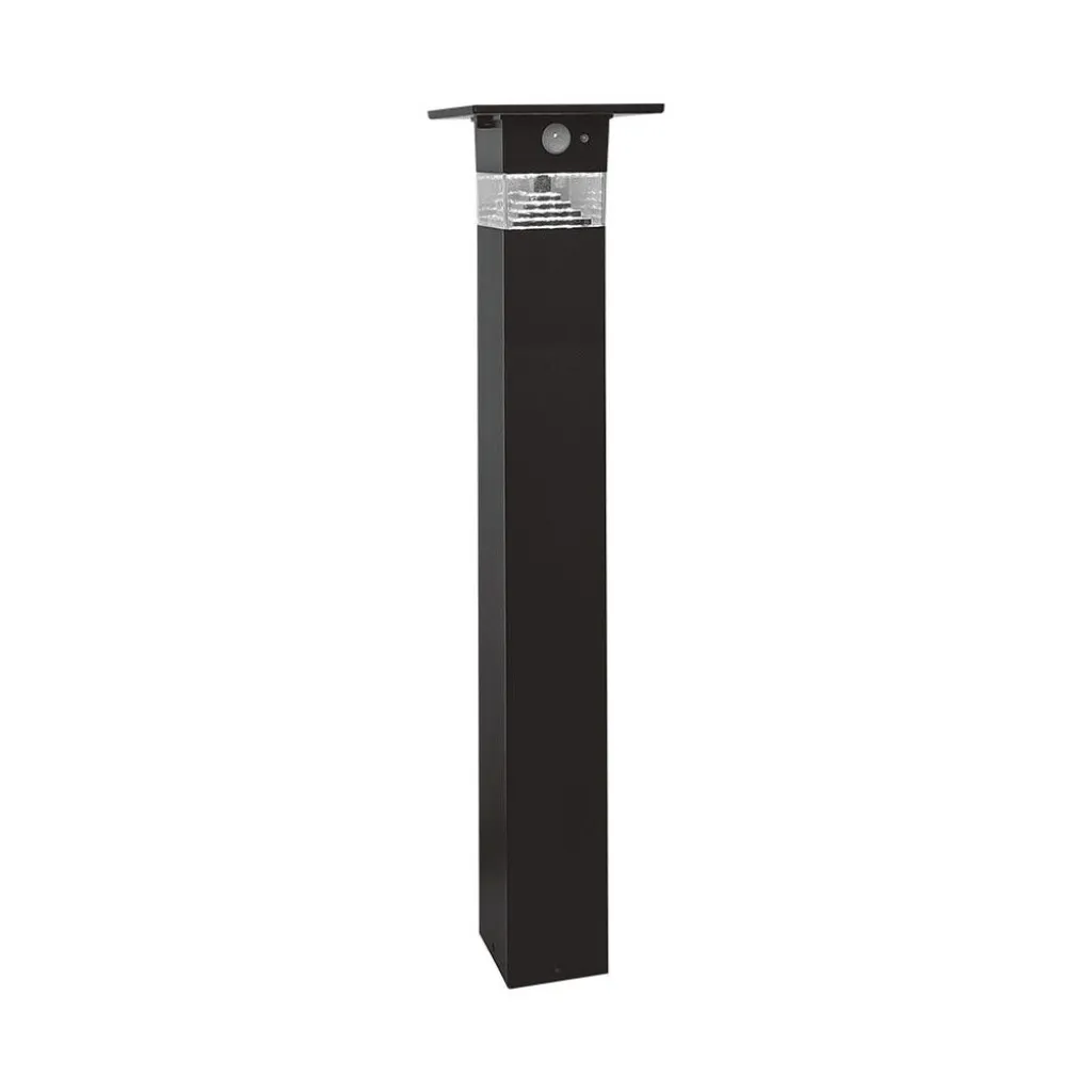 V-TAC Piantana Solare LED da Giardino 3W Con Sensore PIR Colore Nero 3000K IP54 - immagine 1