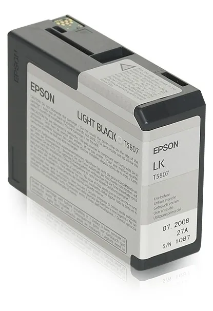 ORIGINALE Epson Cartuccia d'inchiostro lightblack C13T580700 T5807 80ml - immagine 1