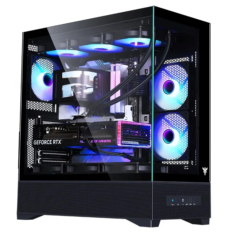 Itek Case Showbui 37B Gaming Tower Atx 3X12Cm Argb Fan Type-C 2Xusb3.0 Side Front Panel Temp Gl - immagine 1
