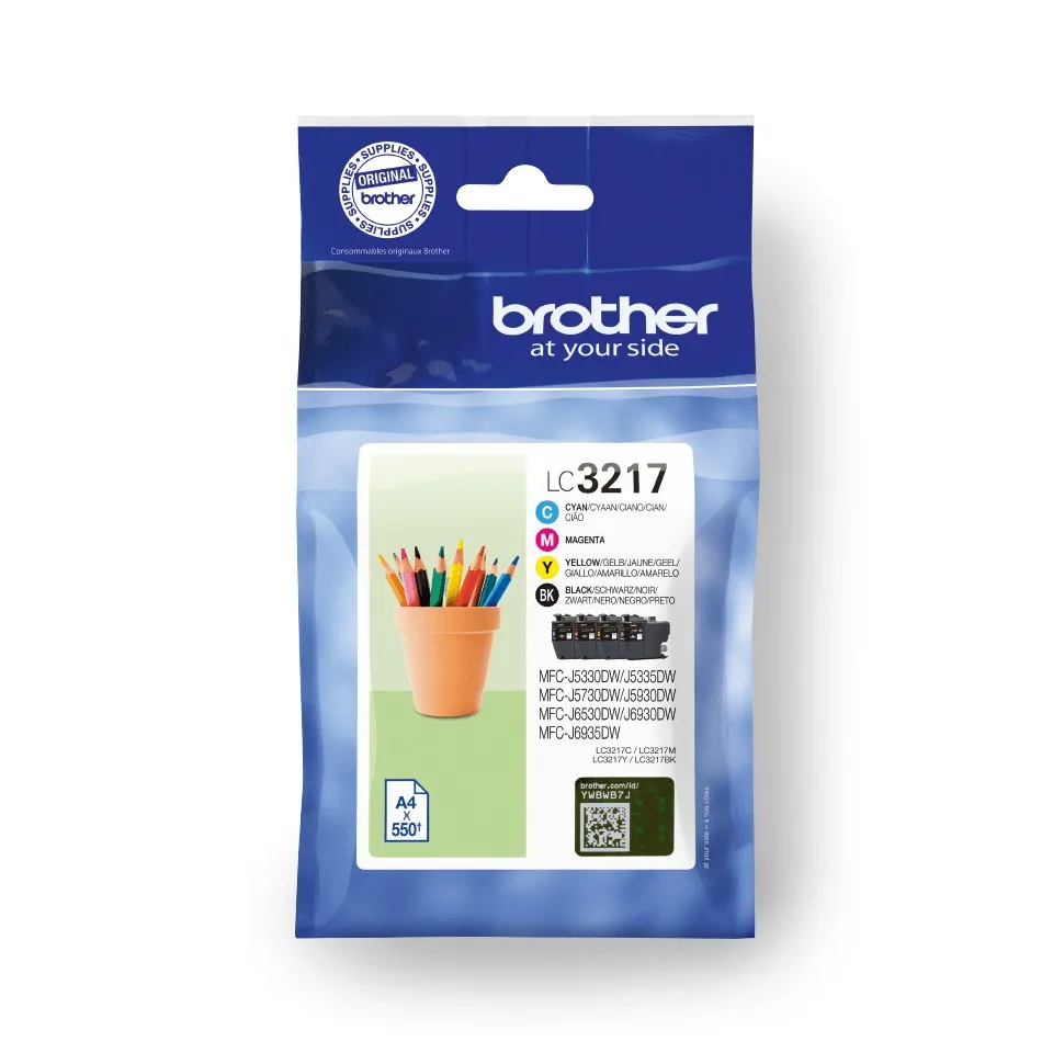 ORIGINALE Brother Multipack nero / ciano / magenta / giallo LC-3217 LC3217VALDR - immagine 1