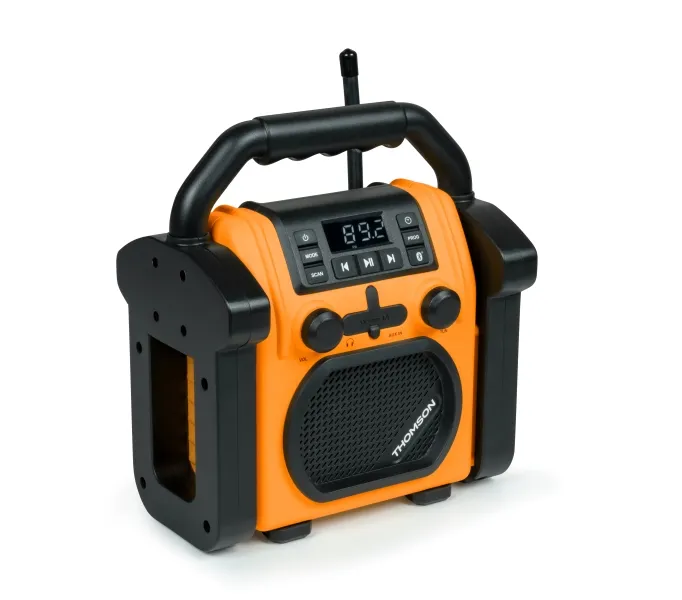 Radio e altoparlante Thomson WKR60BT da 30 W - Resistente agli schizzi e alla polvere - Arancione - immagine 1