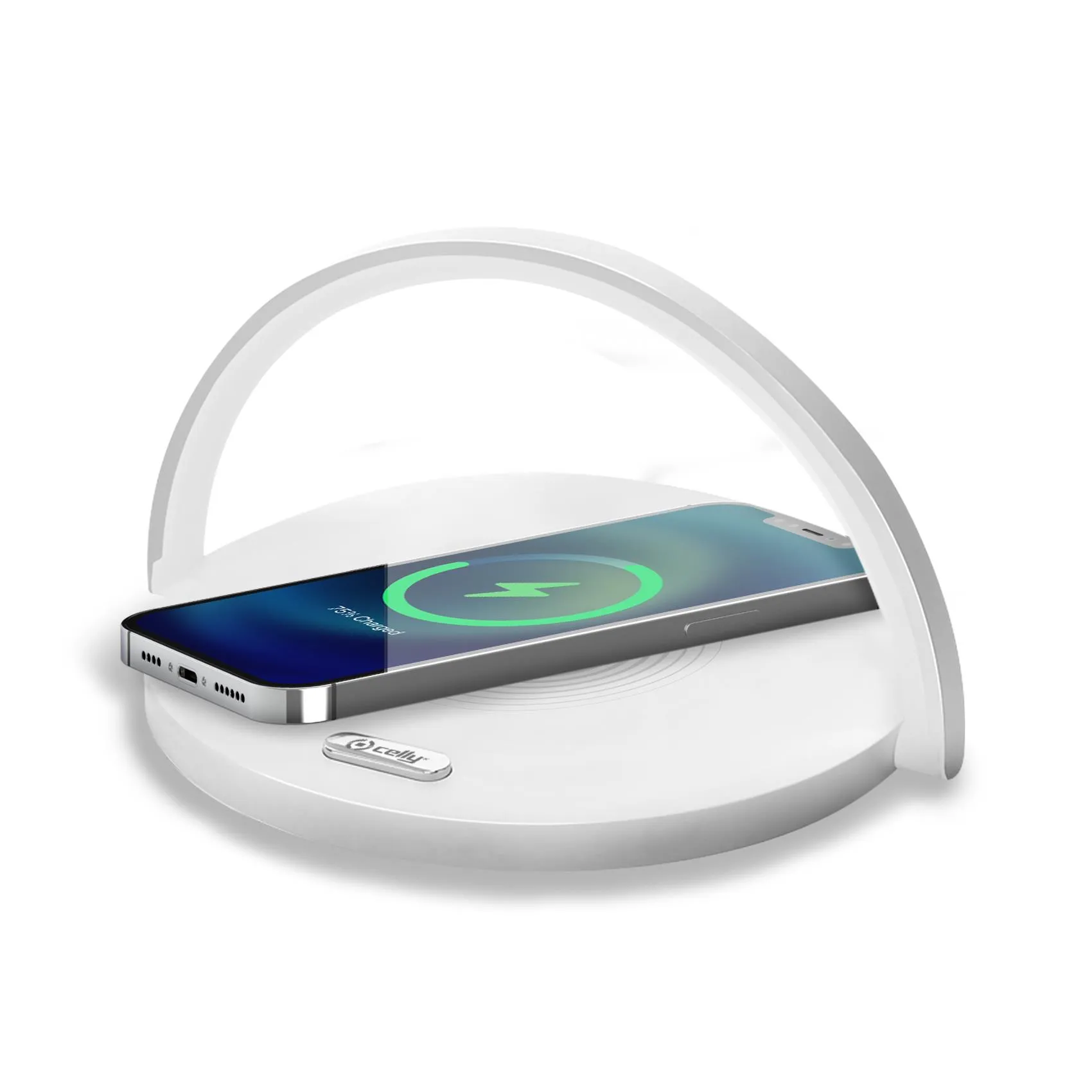 Celly Wireless Charger Lamp Circle 15W Wh WLLIGHTCIRCLEWH - immagine 1