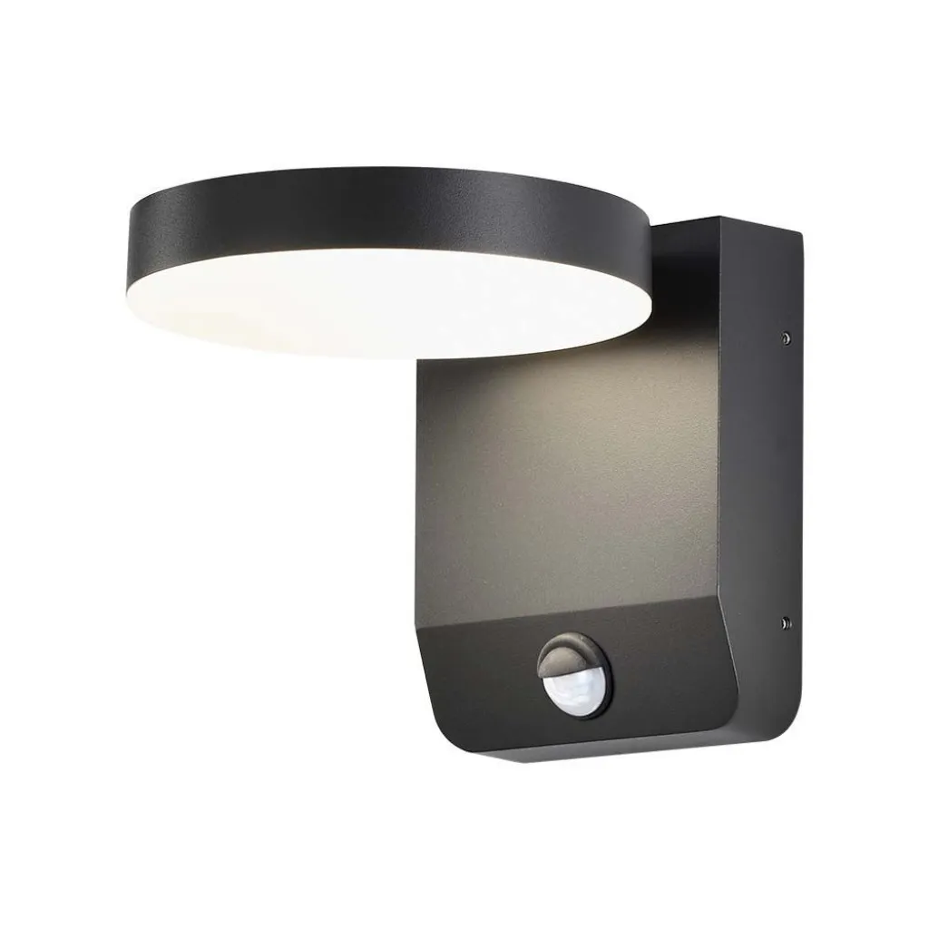 V-TAC Lampada LED da Muro Rotonda 17W 150LM/W con Sensore Colore Nero 4000K IP65 - immagine 1