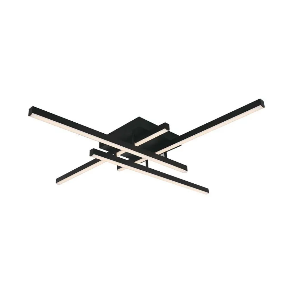 V-TAC Lampadario LED dal Design Moderno 38W Colore Nero 850*850*150mm 4000K - immagine 1