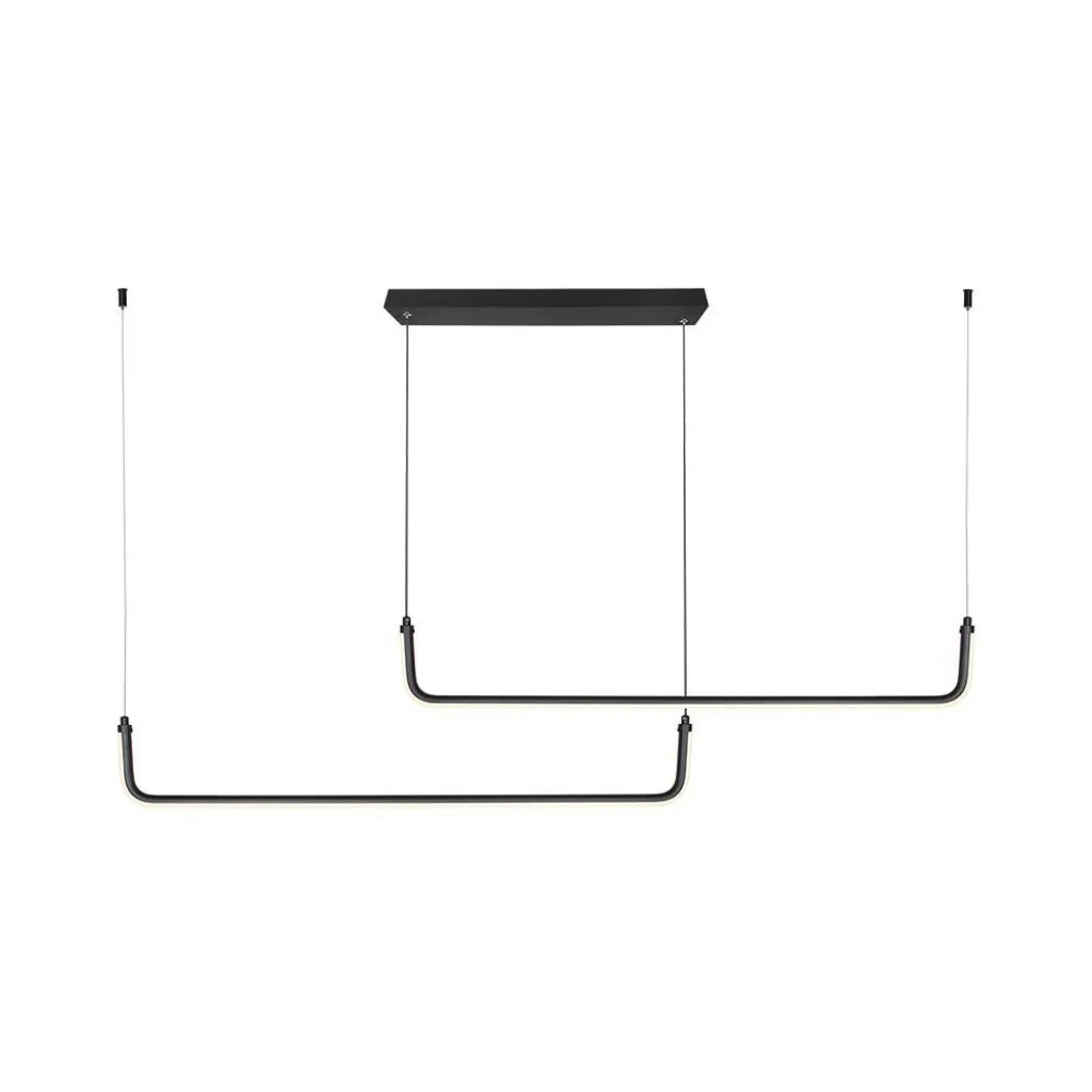 V-TAC Lampadario LED a Sospensione 24W L:1525mm dal Design Moderno Colore Nero 4000K - immagine 1