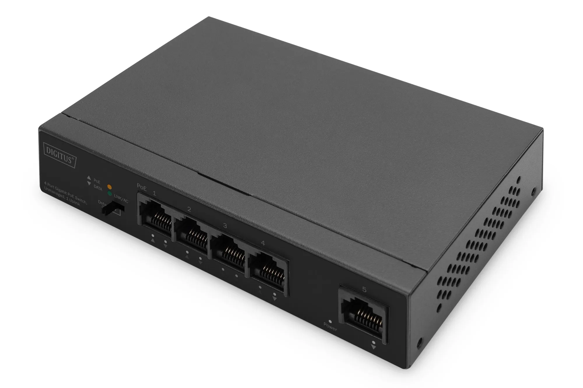 Digitus Switch 4 Porte Gigabit Poe Unmanaged 1 Uplink - immagine 1