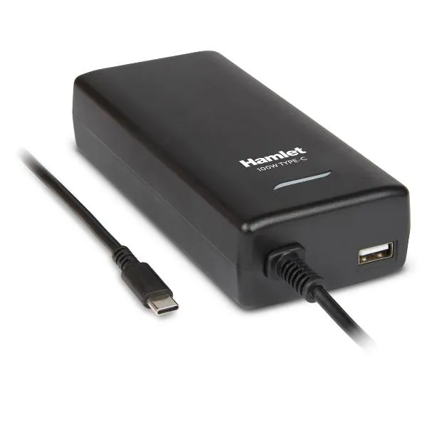 Hamlet Alimentatore Notebook Usb-C Power Delivery 100W + USB 5V/12W XPWNB100PDU - immagine 1