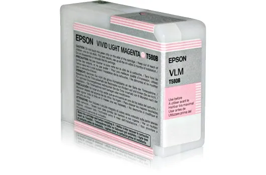 ORIGINALE Epson Cartuccia d'inchiostro magenta (chiaro) C13T580B00 T580B 80ml - immagine 1