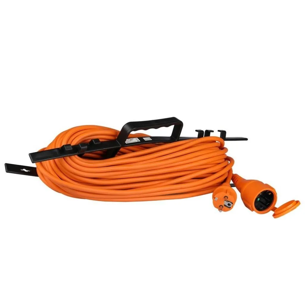 V-TAC Cavo Prolunga 3G 1.5MM * 30M 16A Colore Anrancio e Nero IP44 - immagine 1