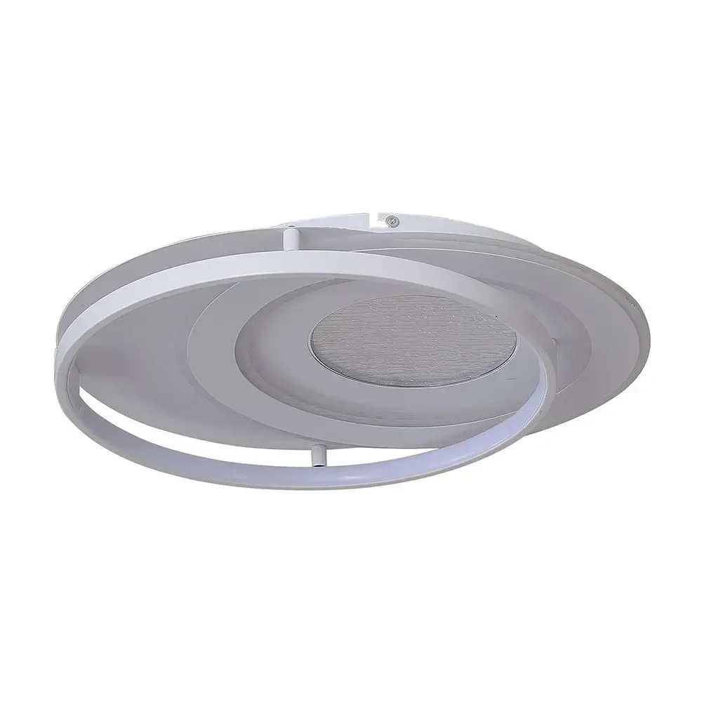 60W Led Decorative Ceiling Lamp (500*420*70Mm) Cct:3In1 White With Ir Remote Control - immagine 1