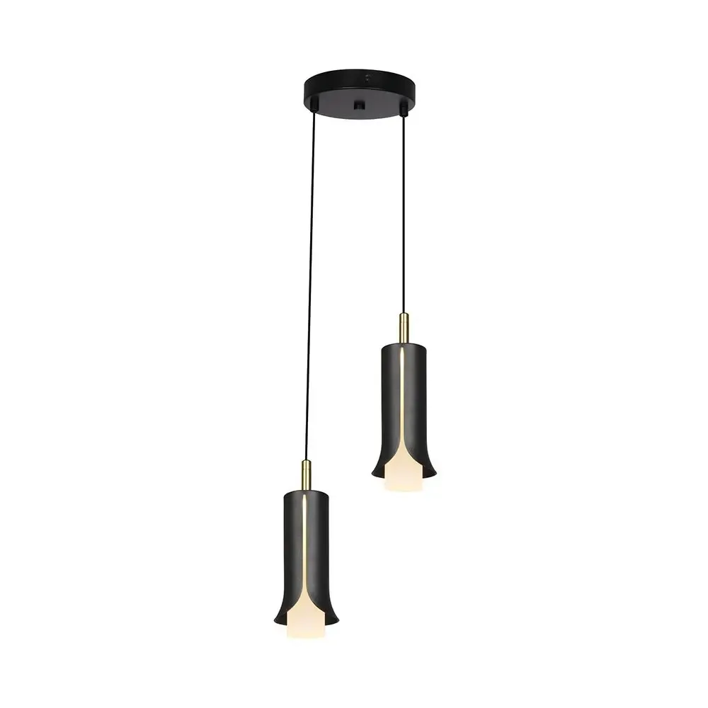 2X10W Led Deocorative Hanging Lamp (D150*H30Mm) Cct:3000K Sandy Black - immagine 1