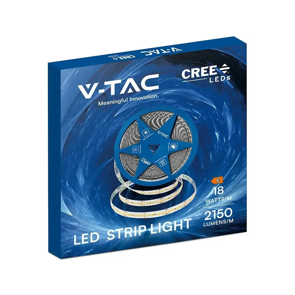 238 18W Led Strip Light With Cree Chip 6500K Ip20 24V 10Mm Double Pcb - immagine 1