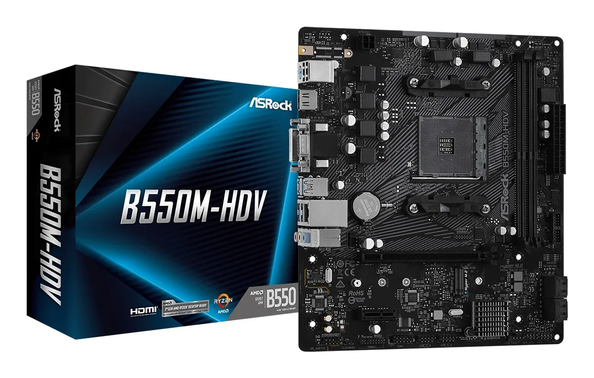Asrock B550M-HDV AMD B550 Socket AM4 micro ATX - immagine 1