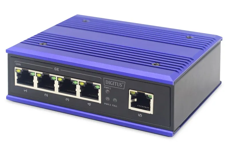 Switch Industriale 5 Porte Gigabit Din Rail - immagine 1