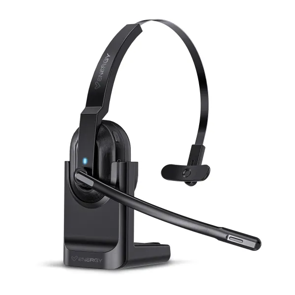 Cuffie wireless Energy Sistem Voice Pure Office - Bluetooth 5.0 24 GHz - Connessione multipunto per telefono e computer - Microfono con cancellazione del rumore - Nero - immagine 1
