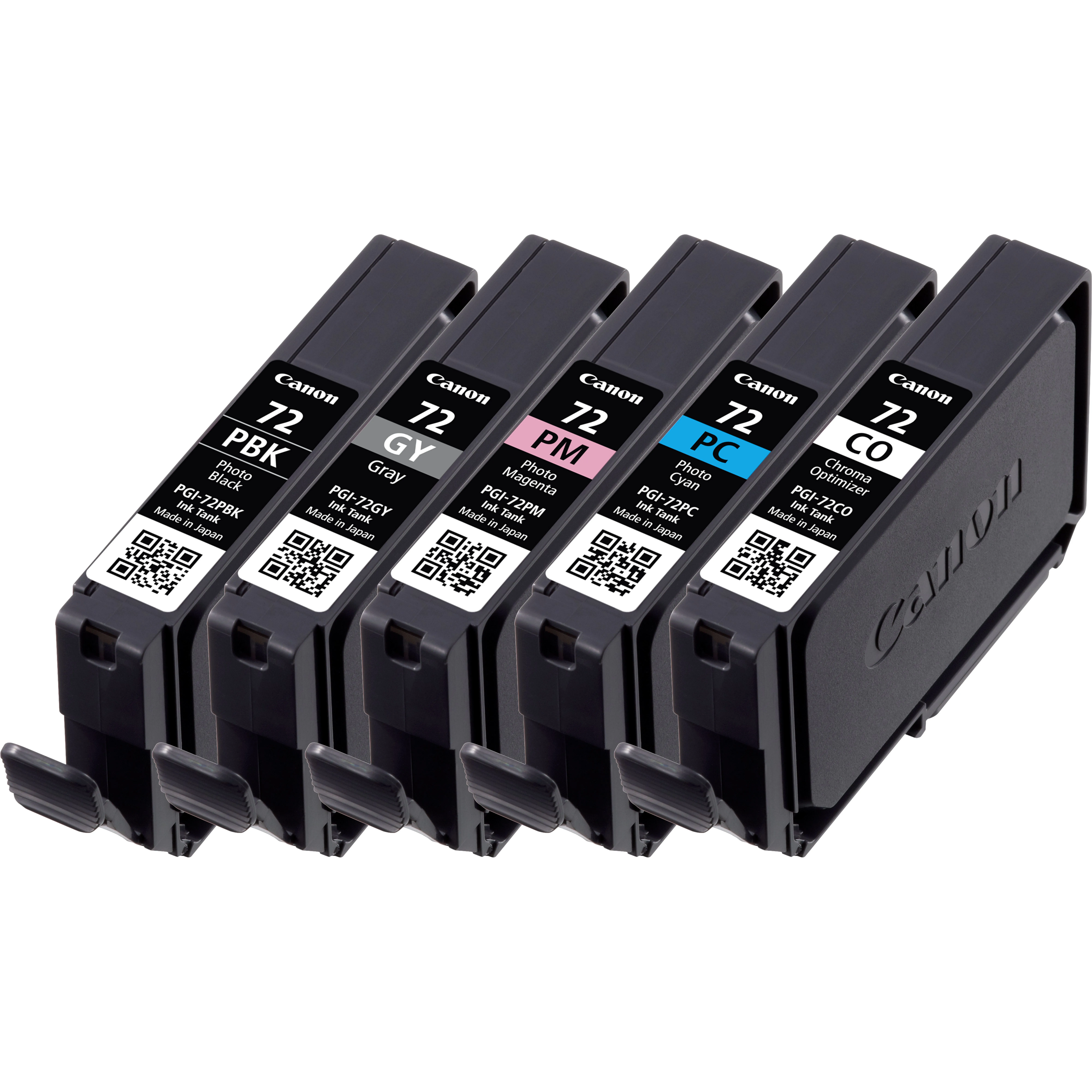 ORIGINALE Canon Multipack nero / magenta / ciano / Grigio / Trasparente PGI-72 6403B007 5 cartucce PGI-72: PBK +GY +PM +PC +CO - immagine 1