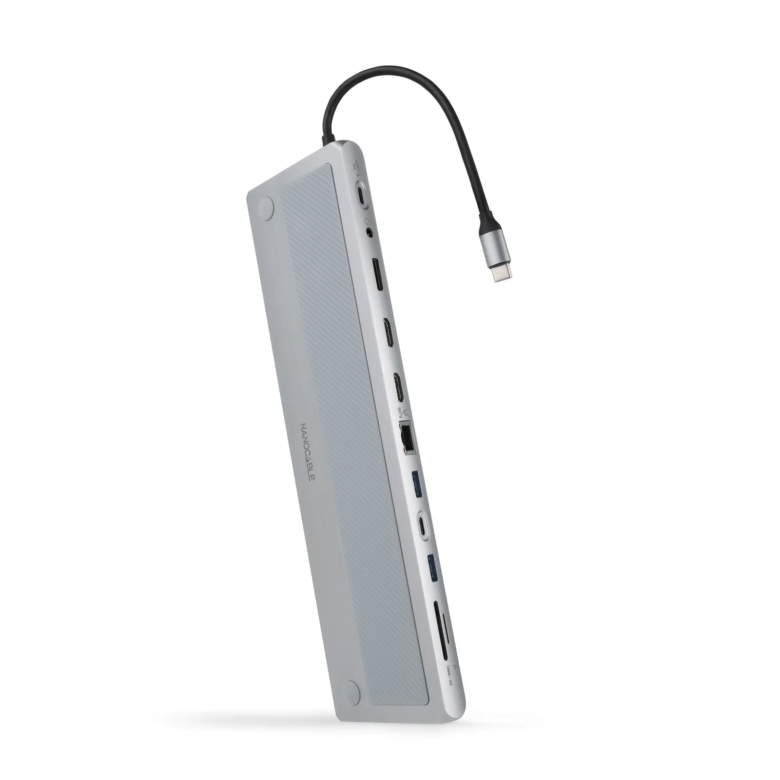 Nanocable 10.16.1012 replicatore di porte e docking station per laptop Cablato USB 3.2 Gen 1 (3.1 Gen 1) Type-C Grigio - immagine 1