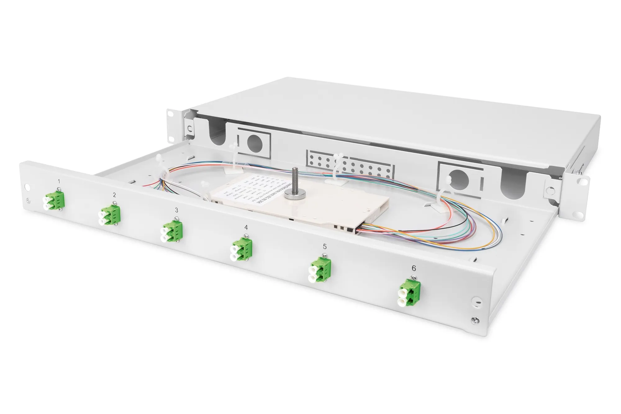 Scatola Di Giunzione Per Fibre Ottiche Assemblata 6X Lc-Apc Dx Os2 - immagine 1
