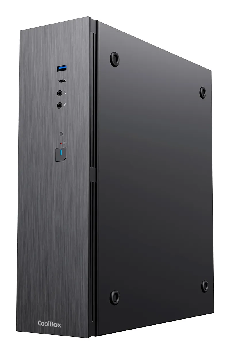 CoolBox PC micro ATX T370 Slim Basso profilo (Slimline - stilizzato) Nero 300 W - immagine 1