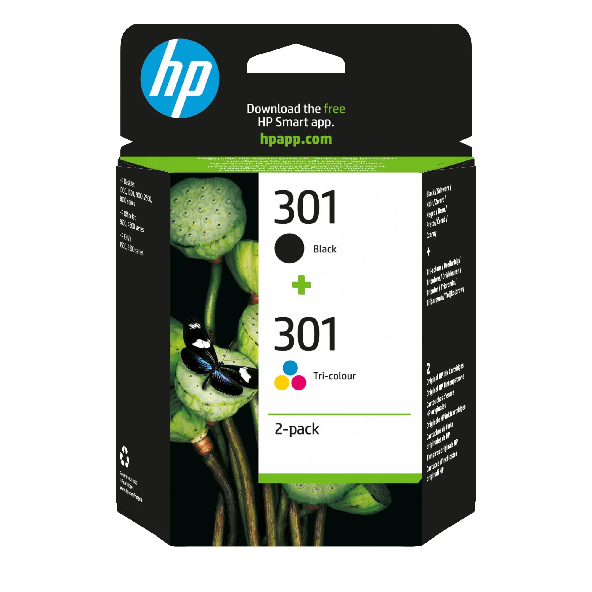 Ink HP originale N9J72Ae HP originale 301 Nero/Tricomia Per Deskjet 2050 - immagine 1