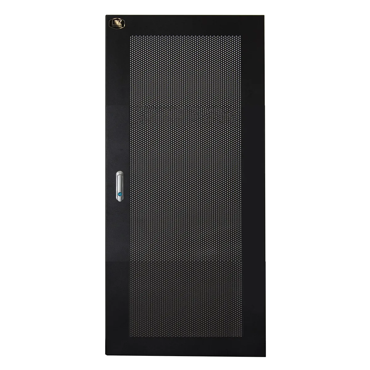Porta Metallo Traforata Con Serratura Per Armadio Link 27U 600 Mm Nero - immagine 1