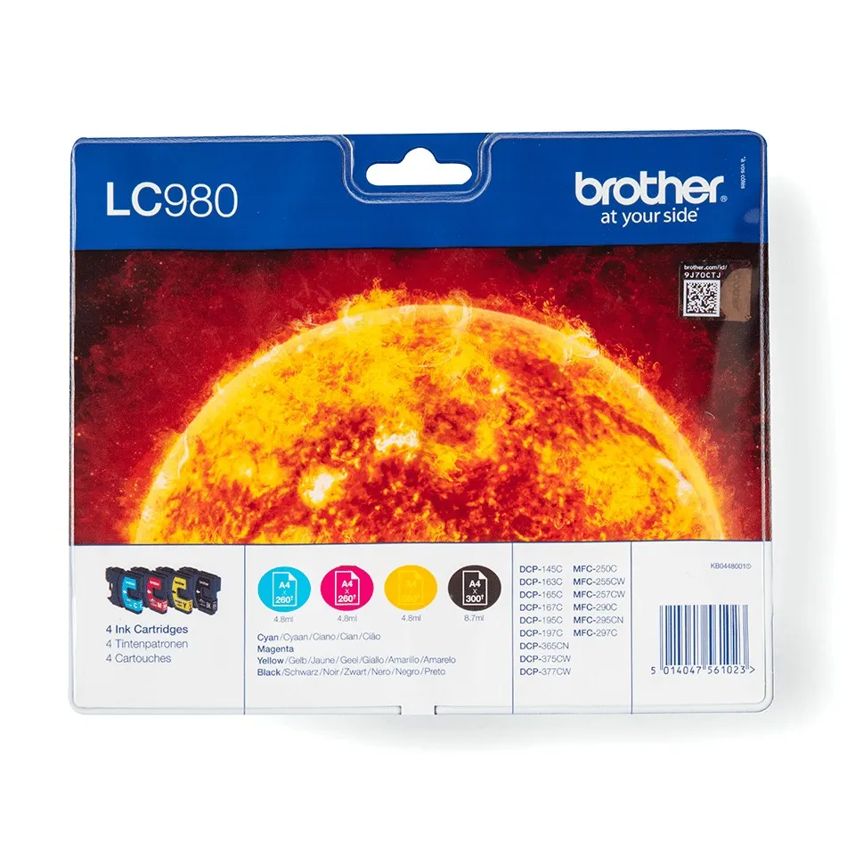 Originale Brother LC980 pacco da 4 cartucce - LC980VALBP - immagine 1