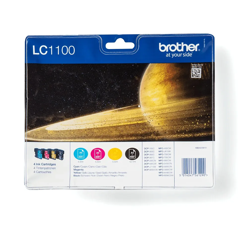 Originale Brother LC1100 confezione da 4 cartucce - LC1100VALBP - immagine 1