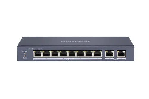 Hikvision Switch 8P Lan 10/100M Rj45 Poe+2P Gigabit Rj45 Hikvision Ds-3E0310P-E/M 802.3Af/At Poe Po - immagine 1