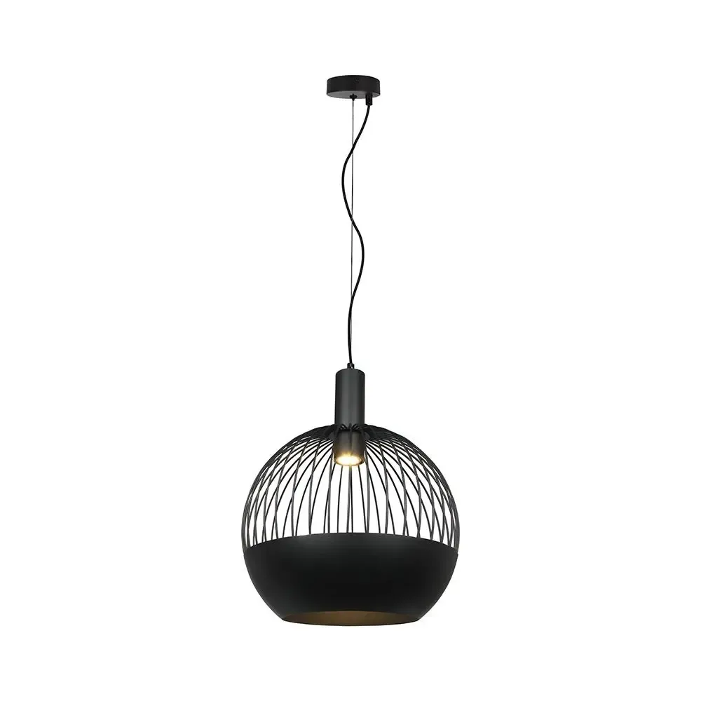 Gu10 Decorative Hanging Pendant (D400*H350Mm) Matt Black Body - immagine 1