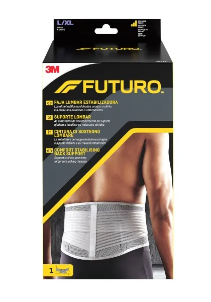 Cintura di supporto lombare stabilizzante Futuro - Taglia L/XL (991 - 127 cm) - Traspirante - Grigio - immagine 1