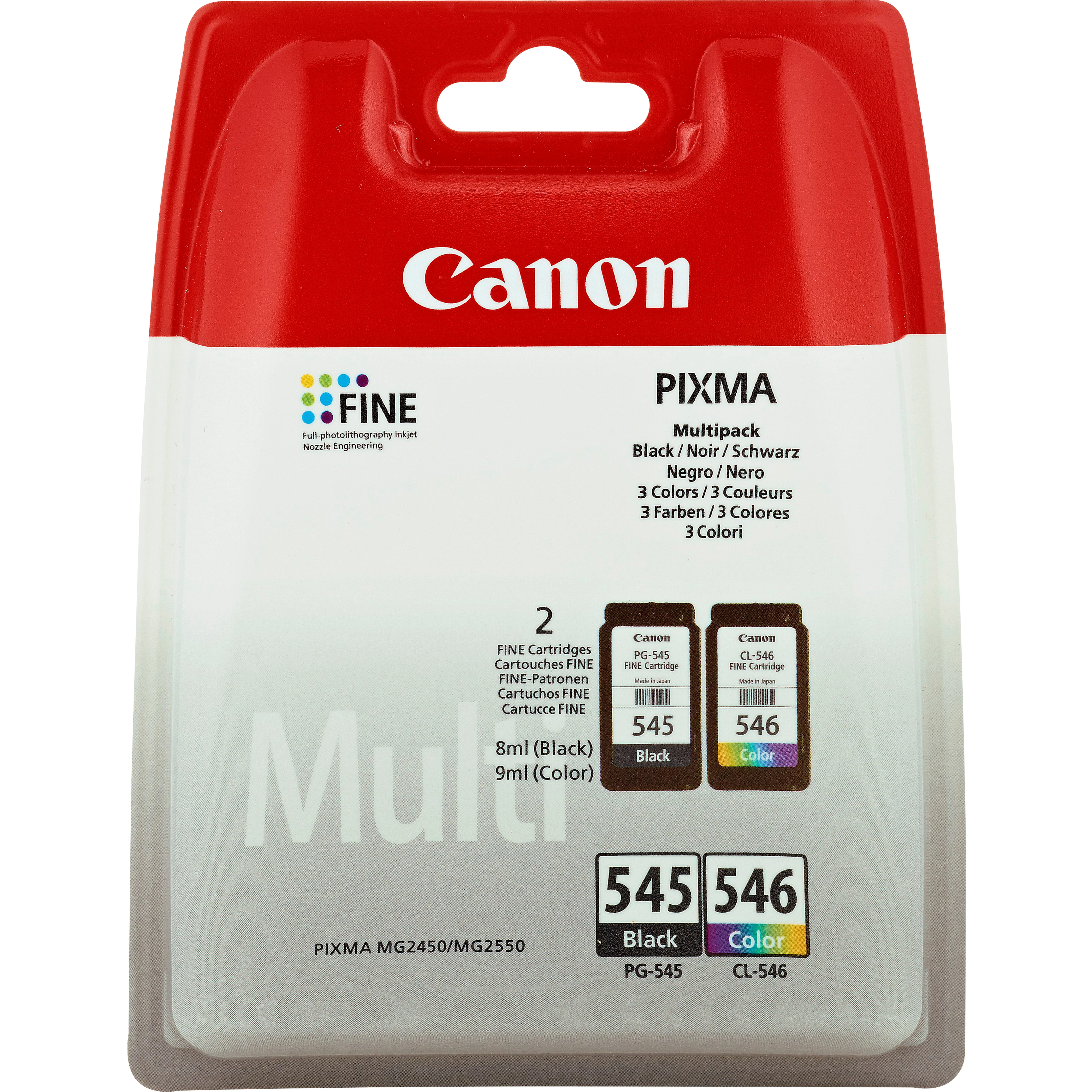 ORIGINALE Canon Multipack nero / differenti colori PG-545+CL-546 8287B005 PG-545 + CL-546 - immagine 1