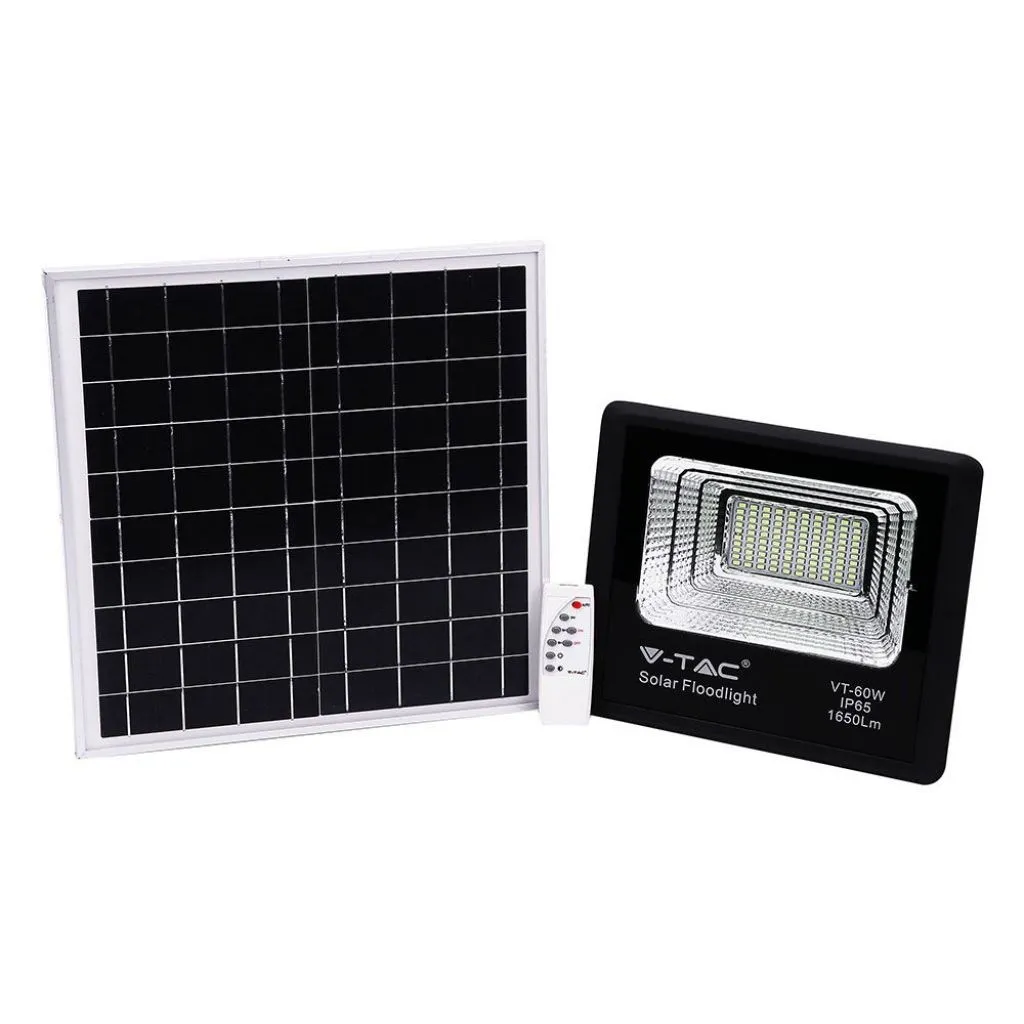 V-TAC Faro LED con Telecomando e Pannello Solare 20W 6000K - immagine 1