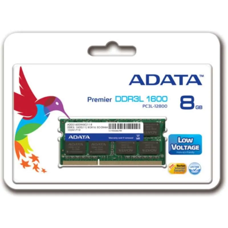 Adata Ram So-Dimm 8Gb Ddr3L 1600Mhz 1.35V - immagine 1