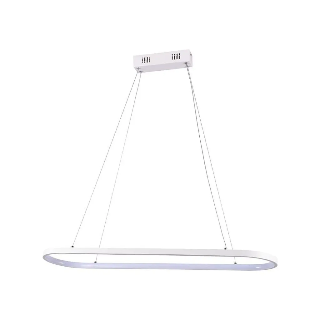 V-TAC Lampadario LED a Sospensione 24W in Metallo Colore Bianco 80*20*100cm 4000K - immagine 1