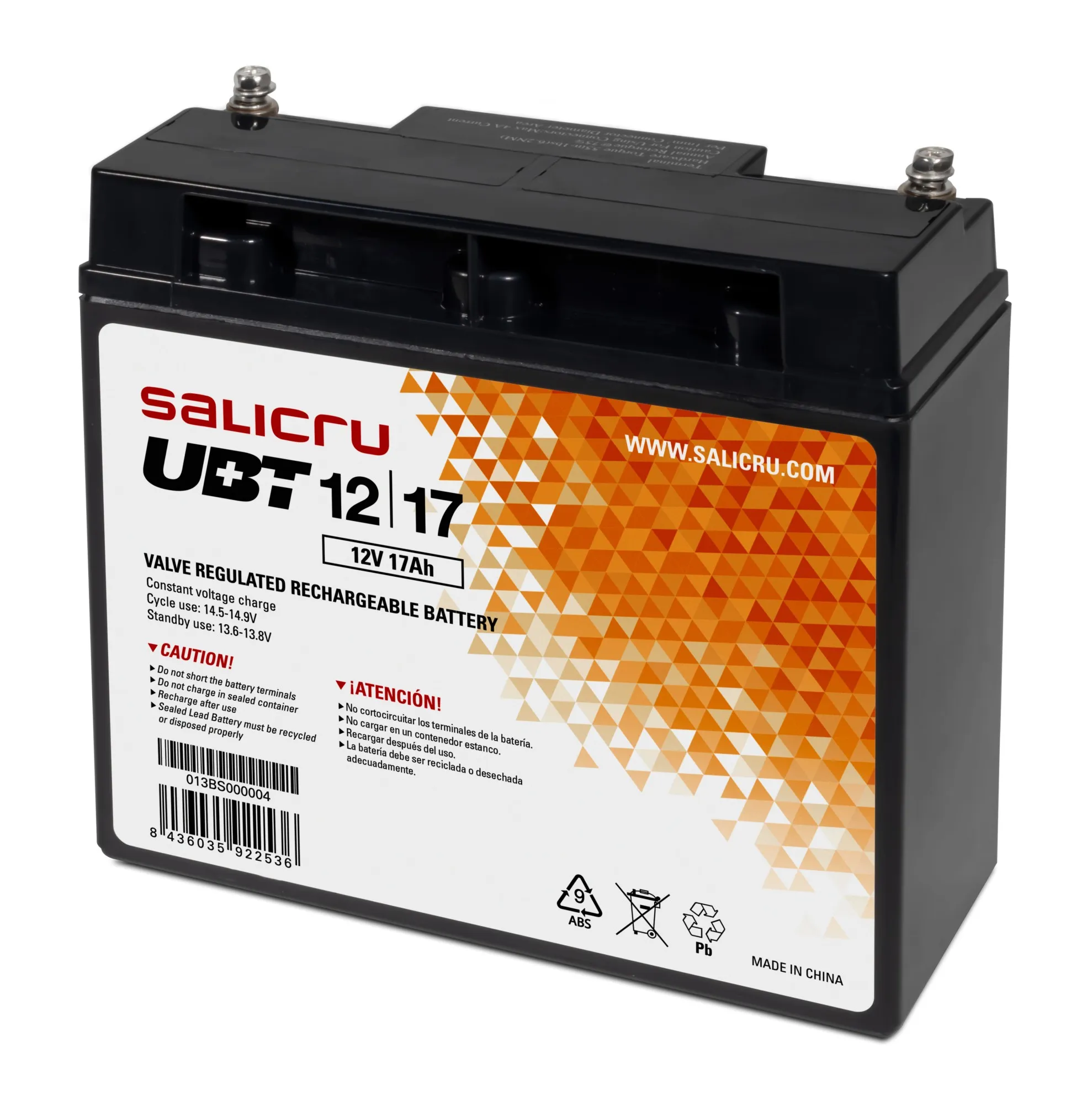 Salicru 013BS000004 batteria UPS Acido piombo (VRLA) 12 V 17 Ah - immagine 1