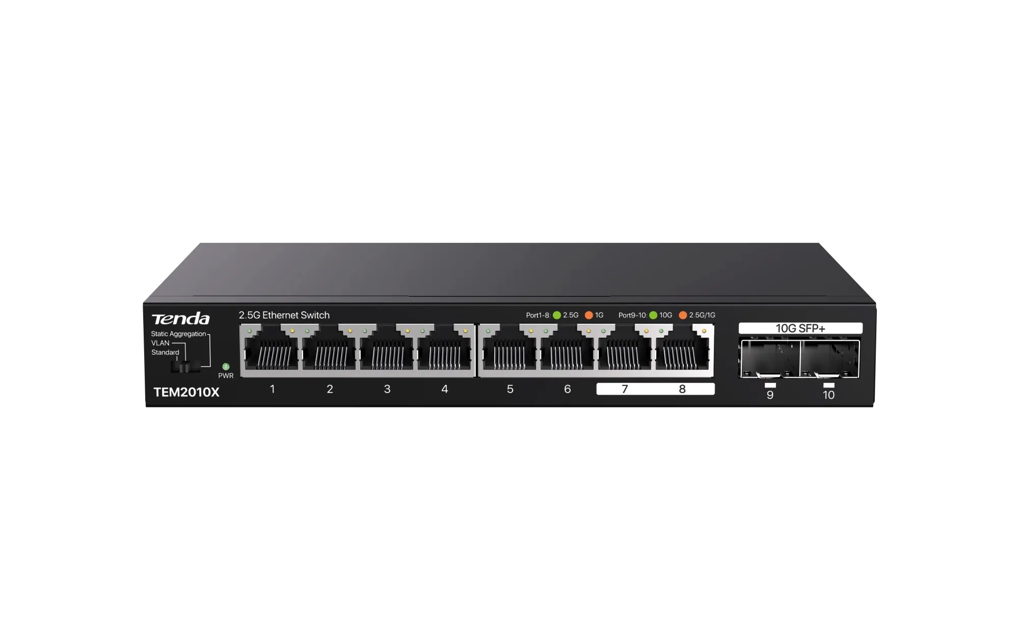 Tenda Switch Unmanaged Desktop 8*2.5Ge + 2*10G Sfp - immagine 1