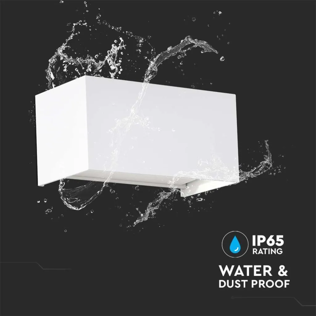 V-TAC Lampada LED Da Muro Rettangolare 24W 110LM/W con Doppio Fascio Luminoso Colore Bianco 4000K IP65 - immagine 1