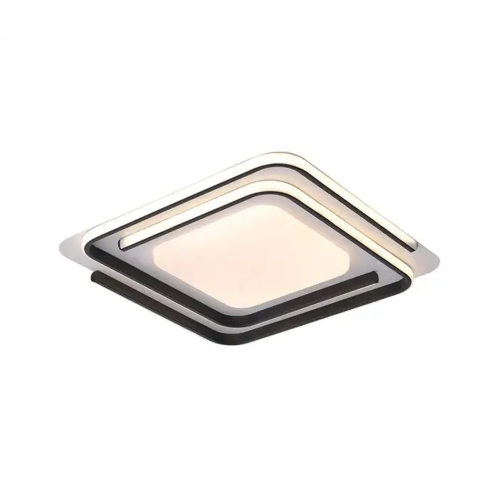 V-TAC Lampadario LED 60W Decorativo Geometrico con Telecomando Nero CCT Dimmerabile - immagine 1