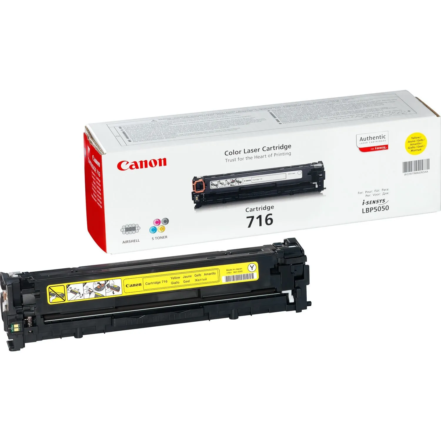 ORIGINALE Canon toner giallo 716y 1977B002 1500 pagine - immagine 1