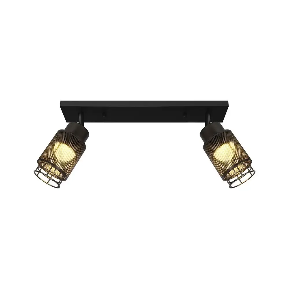 2X6W Led Decorative Ceiling Lamp (L400*W70*H30Mm) 3000K Matt Black Body - immagine 1