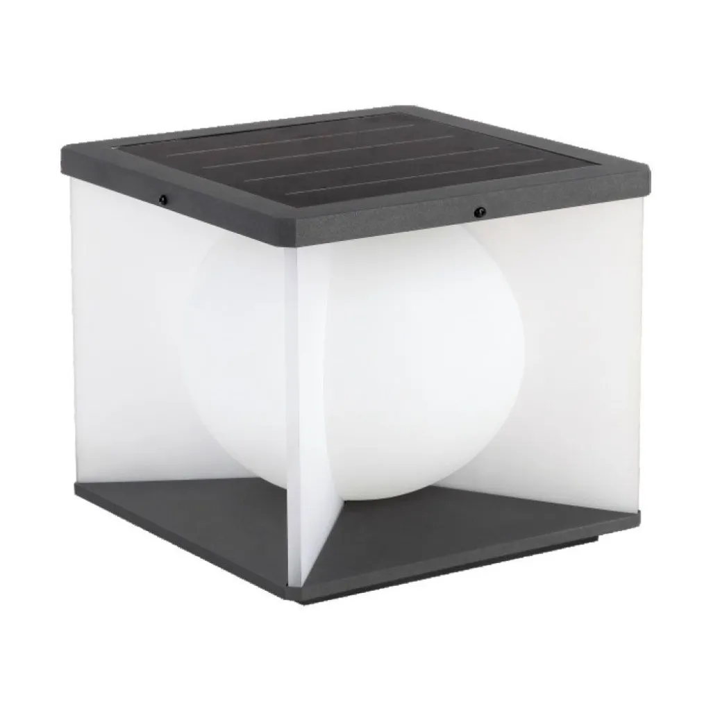 V-TAC Lampada LED da Giardino a Cubo con Pannello solare e Telecomando 8W 305*305*305mm 3000K IP65 - immagine 1