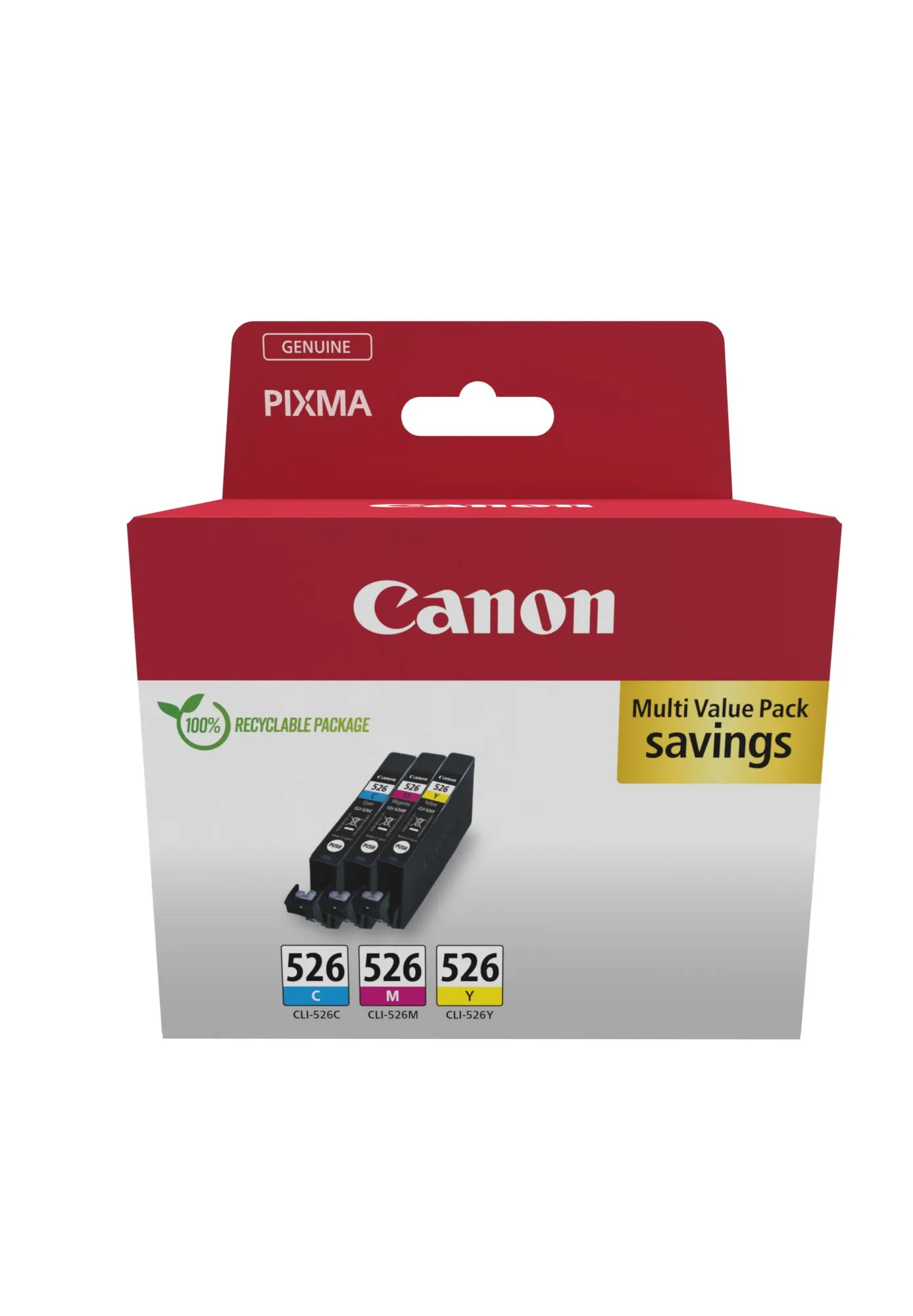 ORIGINALE Canon Value Pack nero / ciano / magenta / giallo CLI-526 + 10x15 cm Fotopapier 50 fogli - immagine 1
