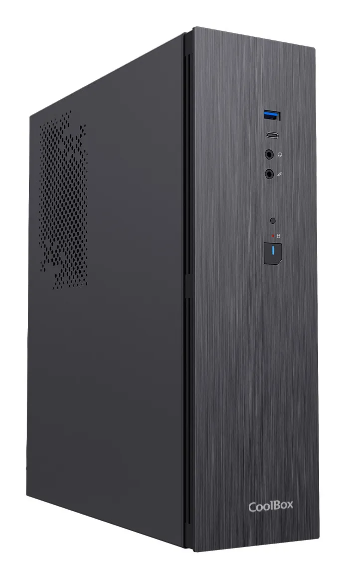CoolBox PC micro ATX T370 Slim Basso profilo (Slimline - stilizzato) Nero 500 W - immagine 1