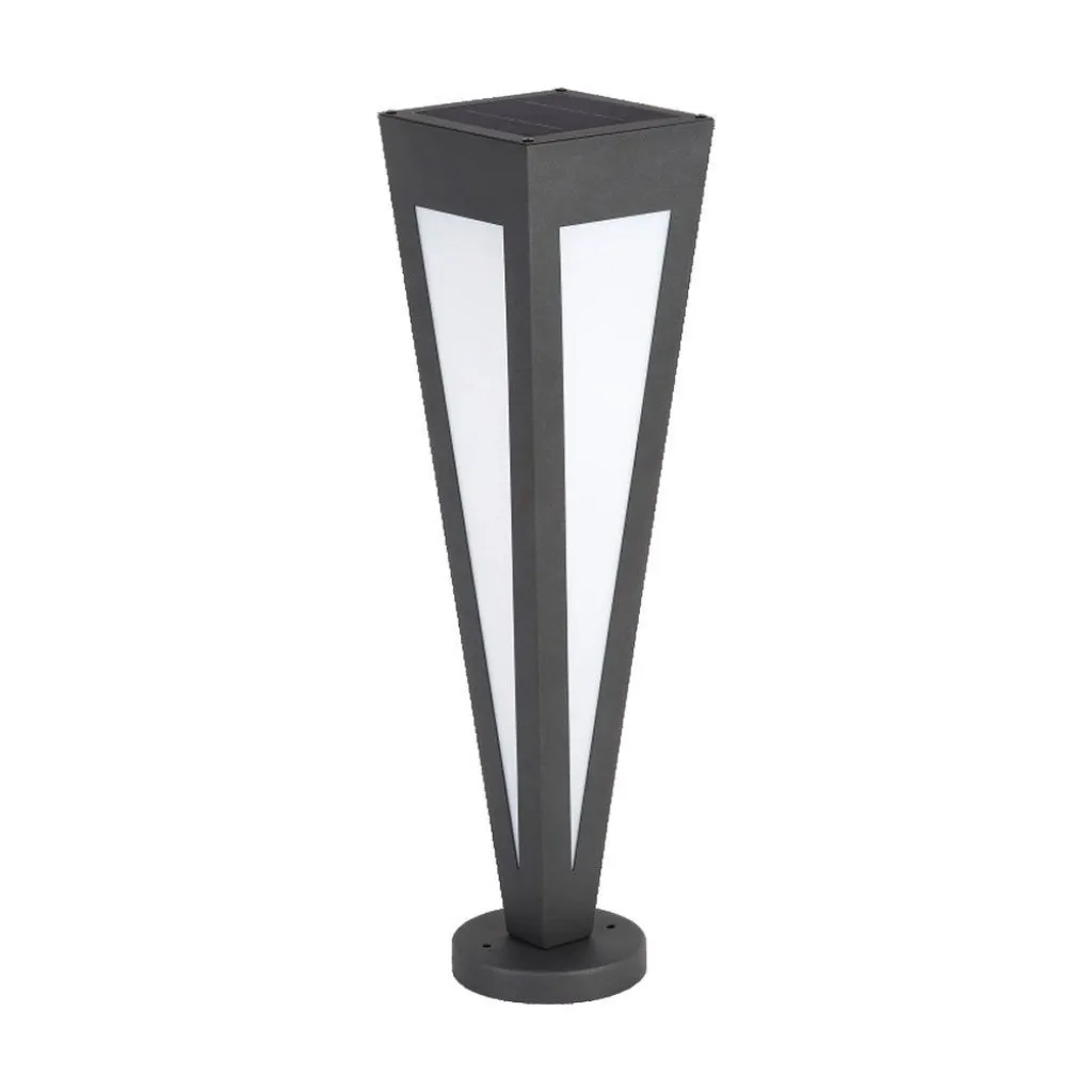 V-TAC Piantana Solare LED da Giardino 2W 635cm con Telecomando Colore Nero 3000K IP65 - immagine 1