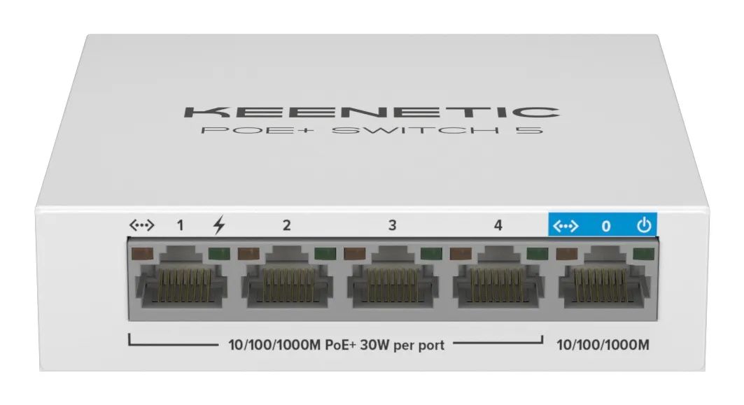Keenetic Poe+ Switch 5 (Kn-4610) Switch 1 Porta 1Gbps + 4 Porte 1 Gbps Poe+ Potenza Massima Erogab - immagine 1