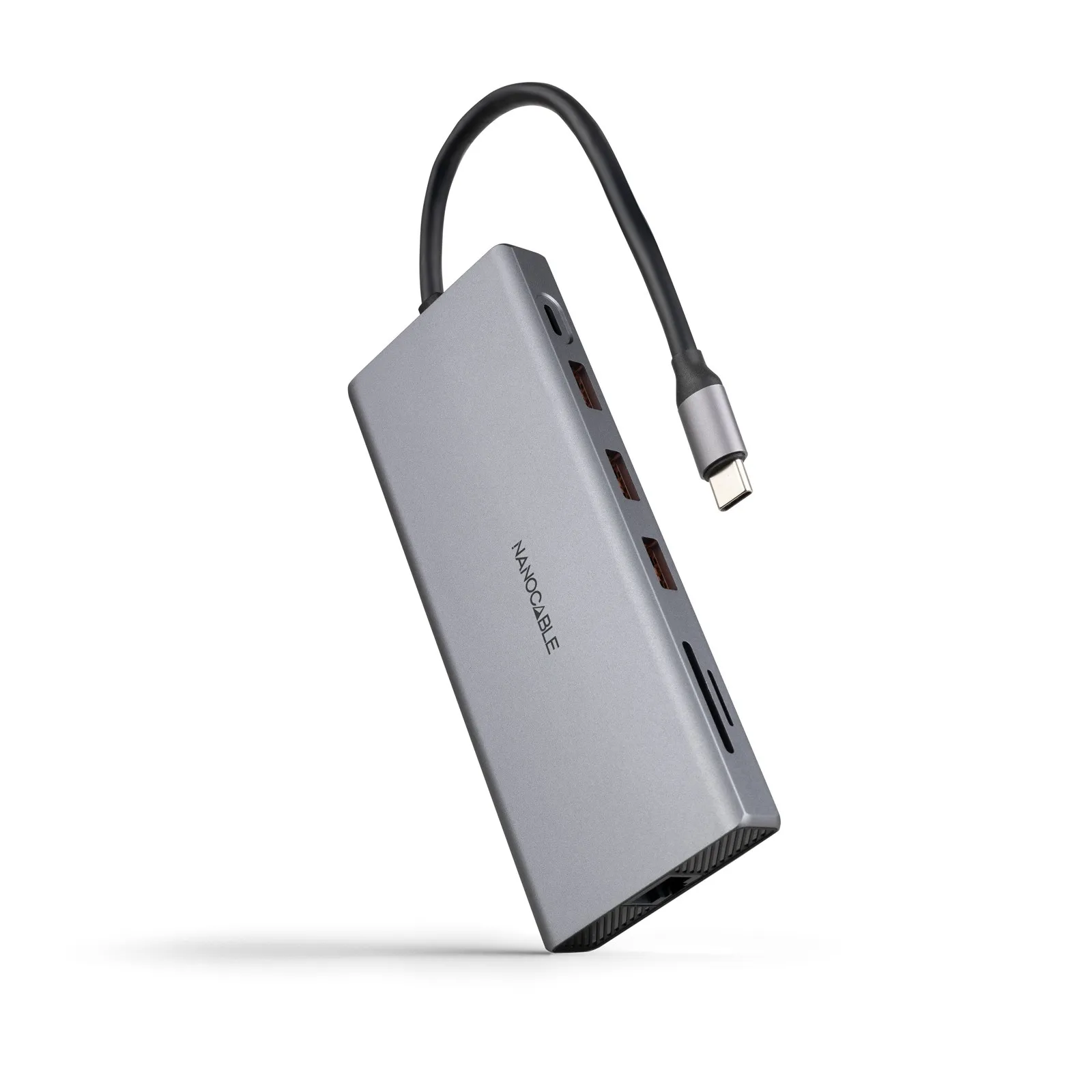 Nanocable 10.16.4612 replicatore di porte e docking station per laptop Cablato USB 3.2 Gen 1 (3.1 Gen 1) Type-C Grigio - immagine 1