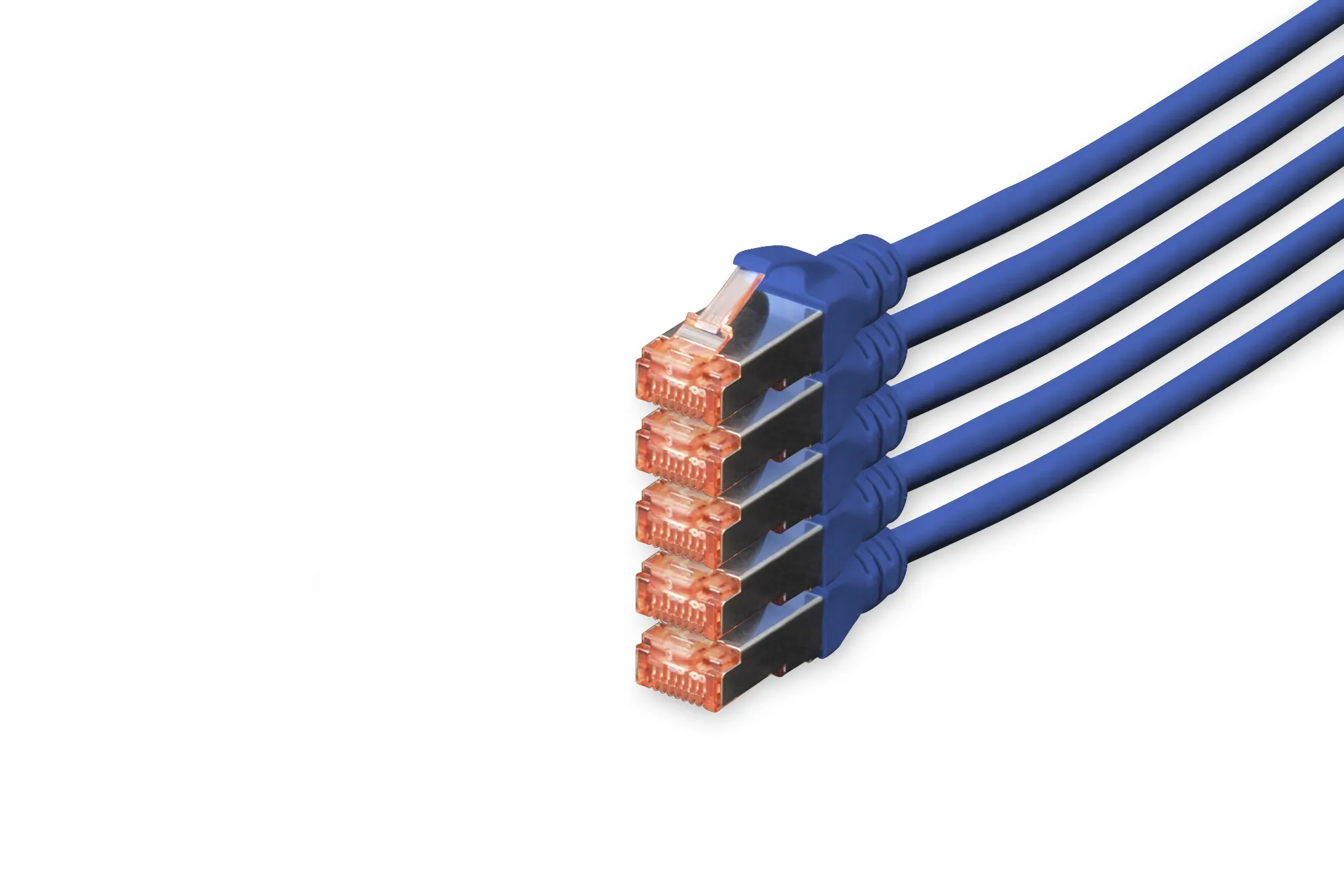 Confezione 5 Cavi Cat 6 Schermati S/Ftp Mt 10 Colore Blu Digitus - immagine 1