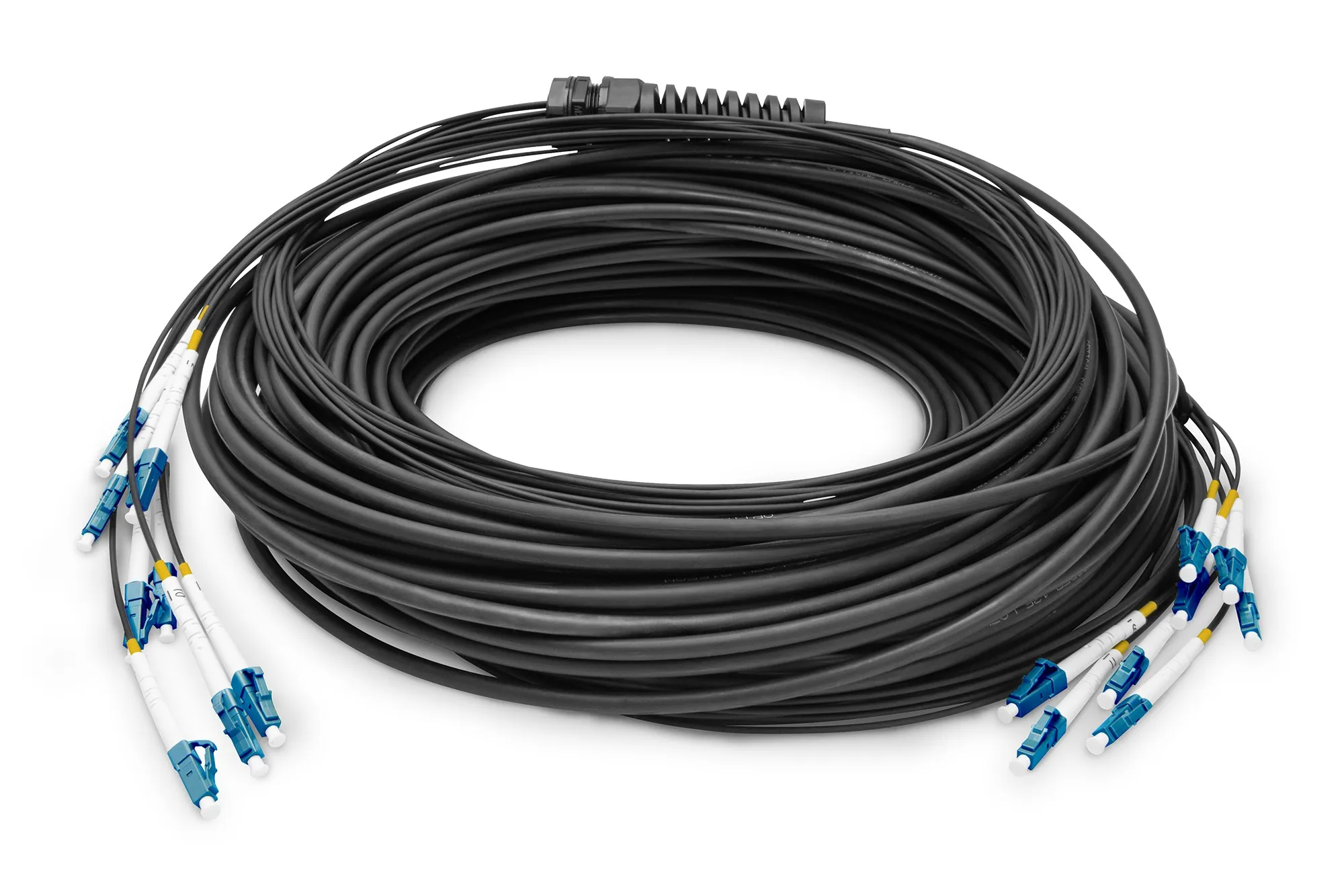 Cavo Breakout Universale In Fibra Ottica Dotato Di Terminali Multimode Os2 8 Fibre Lc/Upc - Lc/Upc 30 Mt. Colore Nero - immagine 1